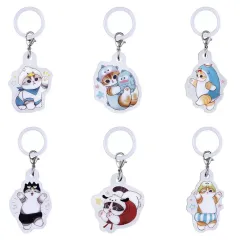 【中古】ストラップ 全6種セット 「mofusand×サンリオキャラクターズ ふらっとめじるしアクセサリー」