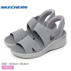 スケッチャーズ サンダル 163510 レディース （W）ピアライト スリップオンバイ SKECHERS カラー:グレー 品番：16640780