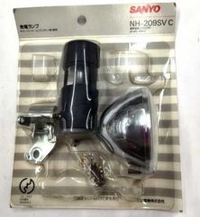 新品・未使用 特価品 サンヨー電機(SANYO)自転車用発電ライト(NH-209SV-C)スーパービーム(クリプトン球)ブロックダイナモランプ(#00180091)