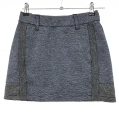 【美品】アディダス スカート 杢ネイビー×杢グレー ウエストゴム ストレッチ ADICROSS  レディース S ゴルフウェア adidas