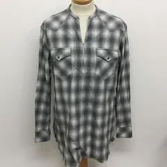 ジョンメイソンスミス オンブレチェックオープンカラーレーヨンシャツ M JOHN MASON SMITH（ジョンメイソンスミス）のWESTERN SHIRTS P/O