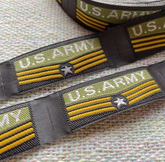 刺繍タグ　10枚セット　US ARMY  small   エンブレム　軍物