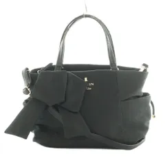 ランバンオンブルー LANVIN en Bleu 2way リボントートバッグ ショルダーバッグ 黒 /MI ■OS ■SH