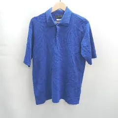 ◇ ⊂◎ nano universe ナノユニバース マシンウォッシャブル 半袖 カットソー サイズL ブルー系  メンズ E  【1501230045094】