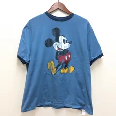 USA古着 DISNEY HANES オフィシャル ミッキーマウス クラシックデザイン リンガー XL