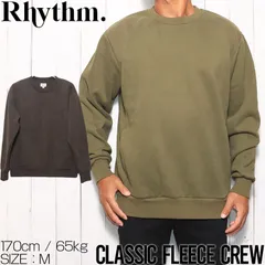 クルーネック トレーナー スウェット Rhythm リズム CLASSIC FLEECE CREW CL22M-FL02