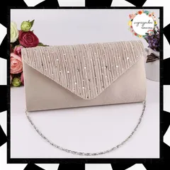 パーティーバッグ 結婚式 クラッチバッグ 高見え ビジュー フォーマルバッグ 謝恩会 披露宴 チェーンバッグ 大人きれいめ お呼ばれ ショルダーバッグ 軽量 2WAY 上品 キラキラ サブバッグ 演奏会 同窓会 エレガント サテン生地 PINZHI-002