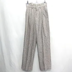 ◇ Θ me+em select タック入り ストレートパンツ サイズS ブラウン系 レディース E  【1410100050314】