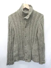 ◇ ⊇ HIDEAWAYS NICOLE ハイダウェイ ニコル 長袖 ニット カーディガン サイズ46 グリーン系 メンズ E  【1507010014281】