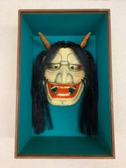 【フォロー割対象商品】島根の特産品　石見大田の飾面　張子の面　魔除飾面　【般若面】古民具　古民芸