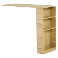 カウンター専用オプションテーブル 約幅104×奥行40×高さ84cm ナチュラル 組立品【代引不可】
