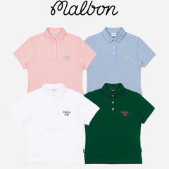 MALBON 夏季新作 レディースゴルフポロシャツ スリムフィット仕様 ゴルフコース カジュアルファッション