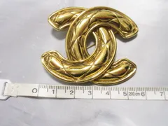 美品 CHANEL ココマーク ブローチ デカココ ゴールド ヴィンテージ 幅 約 6cm