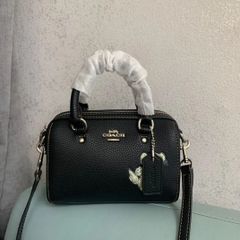 COACH コーチ バッグ ミニボストン レディース ハッピードック ミニ ローワン 2WAY サッチェル 斜めがけ CD444 SVA47 アウトレット ブラック