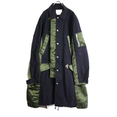 sacai (サカイ) Dr.WOO (ドクターウー) 刺繍ジップデザインコート ブルー サイズ:2