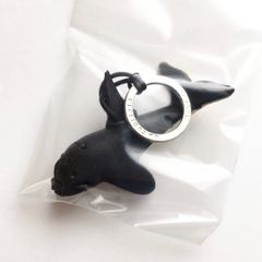 La Cuoieria トスカーナレザー 牛革キーホルダー シャチ