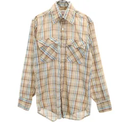 リーバイス 70s 80s USA製 ヴィンテージ チェック柄 長袖 シャツ S ブラウン系 Levi's メンズ