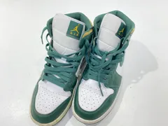 【七重浜801-3-071011nh】NIKE Air Jordan 1 Mid Green Taxi ナイキ エアジョーダン1 ミッド グリーンタクシー 554724-371【中古】【メンズ】