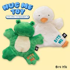 【BITE ME / バイトミー】ハグミートイ カエル＆ダック【犬 おもちゃ 犬用おもちゃ 犬のおもちゃ 犬 ぬいぐるみ かわいい 音 小型犬 中型犬 人気 韓国 海外】