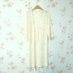 ソーイングストーリー 編みレース カーディガン ロング丈