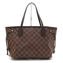 【 中古 美品 】LOUIS VUITTON ルイヴィトン トートバッグ ダミエ ネヴァーフル PM N41359 エベヌ ブラウン フランス製 Aランク レディース 赤 レッド