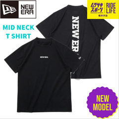 【ムラスポ公式】NEWERA　ミッドネックTシャツ　VERTICAL（ブラック）　14109049　ゴルフ　ゴルフウェア