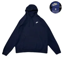 NIKE ナイキ Hoodie パーカー フーディ Sweatshirts スウェット EmbroideredLogo 刺繍ロゴ FleeceLining 裏起毛 Fade フェード 色落ち Cotton コットン Navy ネイビー 紺 L