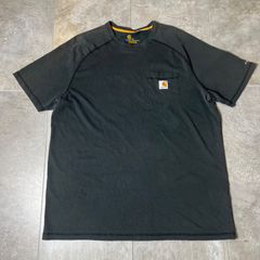 Carhartt  Tシャツ  2XL size  ブラック  黒  カーハート 半袖  ワンポイント  ラグランスリーブ  フェード  古着