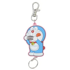 【メール便】ドラえもん キーリング ラバーリールキーホルダー どら焼き にこり 藤子F不二雄 エスケイジャパン 鍵ホルダー アニメキャラクター グッズ 