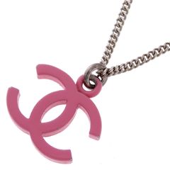 CHANEL シャネル ネックレス フラワーモチーフ ピンク シルバー - メルカリ