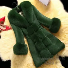 良品⭐️ Drakkar ベルギー製 リアルファー ロングコート キツネ