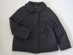 ベベ bebe 子供服 女の子 140cm 長袖 中綿 ブルゾン ジャンパー グレー 秋 冬 ★3  アウター 冬服 ガールズ 女児 キッズ ジュニア  古着 子ども服 こども 中古 リサイクル
