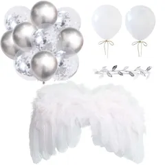 【迅速発送】LIKENNY 天使の羽 ハーフバースデー ベビー ニューボーン 可愛い エンジェル 衣装 寝相アート ヘアバンド エンジェルセット 新生児 写真 小道具 舞台 撮影