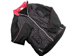 New Balance ニューバランス 裏起毛 ドット フードイン ジャケット sizeM/黒 ◇■ レディース