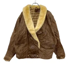 フェイクレザージャケット L レディース ブラウン 古着卸 アメリカ仕入 a511-5743