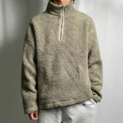 00年代 OLD GAP オールドギャップ ボアフリースプルオーバー ハーフジップ メンズL相当 