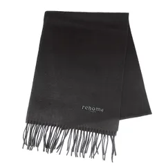 レノマ renoma マフラー ストール R9912 BLACK プレーン カシミヤ カシミア レディース ブラック