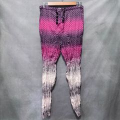ISSEY MIYAKE A-POC INSIDE イッセイミヤケ グラデーション ジャカード 総柄 シワ加工 クラッシュ イージー パンツ size.1-2 (S-M) レッド