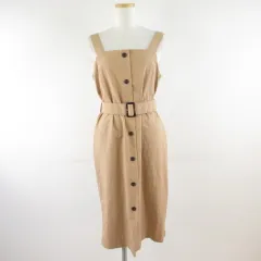 イング INGNI ジャンパースカート ワンピース ひざ丈 ベージュ M *T123