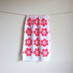 anemone てぬぐい（cherry red）