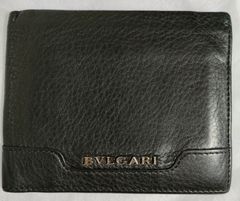 ■極美品 BVLGARI ブルガリ 財布 レザー ブラック 二つ折り レザー メンズ レディース 08