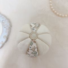 リバティ手毬❀　－フェリシテ（ブラウン）－ 8cm単品　〜ひな祭り〜