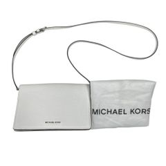 ◆未使用品◆ MICHAEL KORS マイケルコース ホワイト系 ショルダーバッグ フラップ クロスボディ バッグ レザー 保存袋有 V76973NC