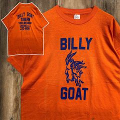 BJLW ヴィンテージ Tシャツ ビンテージ 古着 80s USA製 オレンジ HANCO ハンコ ビリー ゴート 羊 ツートーン XLサイズ 2503  5980 p10