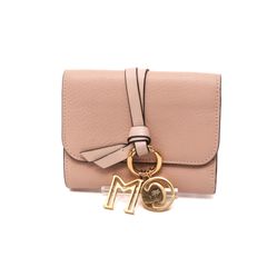 クロエ アルファベット Alphabet 3つ折り財布 コンパクト トリフォールド ウォレット コンパクト 小さい財布 レザー 本革 ピンクベージュ Chloe