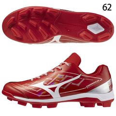 限定品 ミズノ ポイントスパイク レッド×シルバー 11GP252862 3E