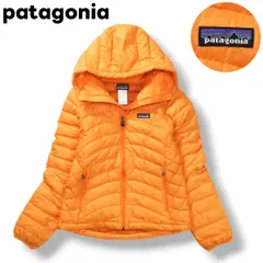 【機能性抜群】 パタゴニア patagonia ダウンセーター フーディー ダウンジャケット アウター ブルゾン XS オレンジ レディース ♪