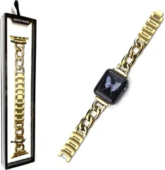 Royce&Roland Apple watch チェーンバンド おしゃれ アップルウォッチ 時計 ベルト/ステンレス Series 10 9 8 7 6 5 4 Ultra レディース(ゴールド,  44mm 45mm 46mm 49mm)