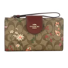 新品 コーチ COACH 2つ折り財布 テック ウォレット ブラウン 茶