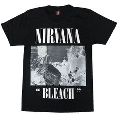 【土日も発送】NIRVANA  ニルヴァーナ BLEACH ブリーチＴシャツ ロックＴシャツ バンドＴシャツ ブラック 半袖 RockYeah